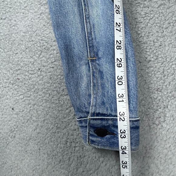 Levis Strauss & Co. Mens Trucker Jacket Size M Blue Hawaiian Style Liner Rare - Picture 13 of 14